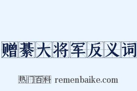 赠綦大将军反义词是什么意思的图片